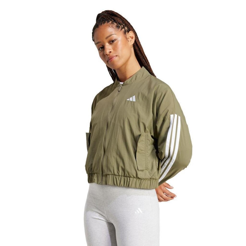 Jaqueta Bomber Malha Essentials Três Listras Lifestyle Adidas