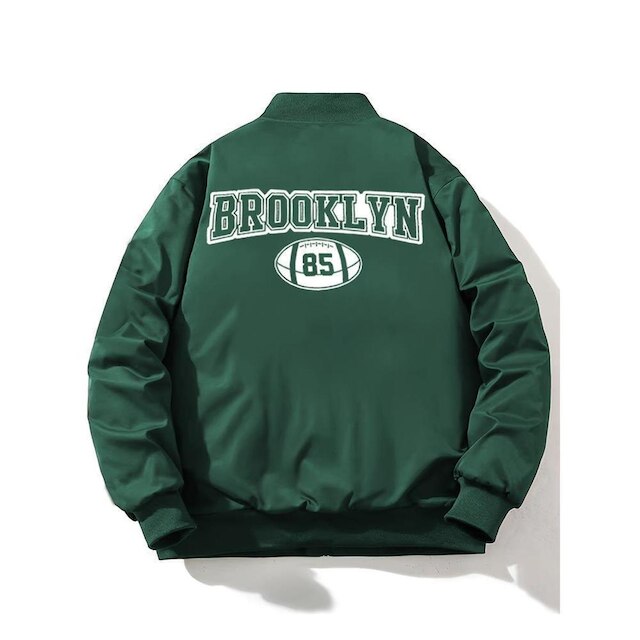 Jaqueta Bomber Masculina NEW YORK com Zíper Verde P