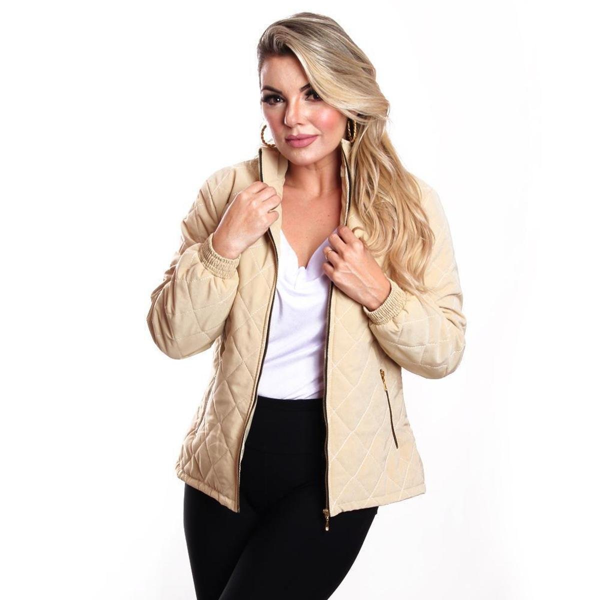 Jaqueta Bomber Ox Silver Matelassê Feminina Menor preço em Jaqueta Bomber Ox Silver Matelassê Feminina