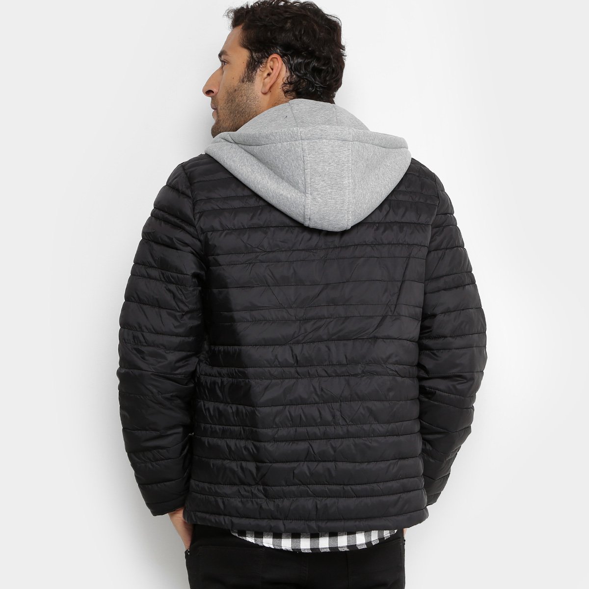 jaqueta broken rules parka capuz removível masculina