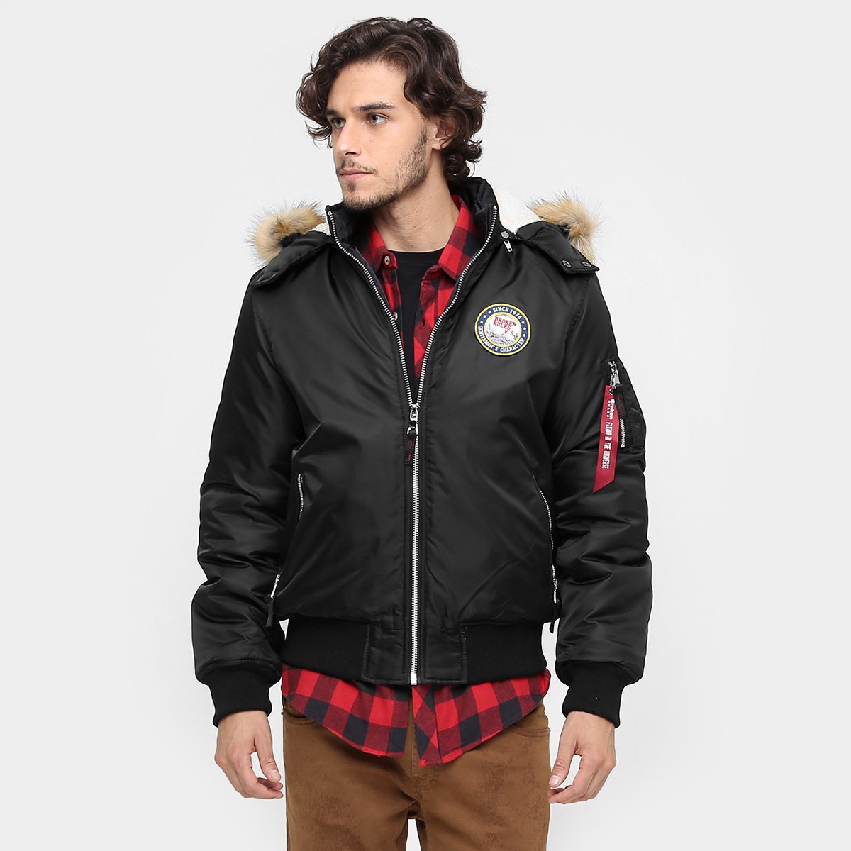 Jaqueta Broken Rules Bomber Patch Capuz - Preto é ruim? Jaqueta Broken Rules Bomber Patch Capuz - Preto é boa?