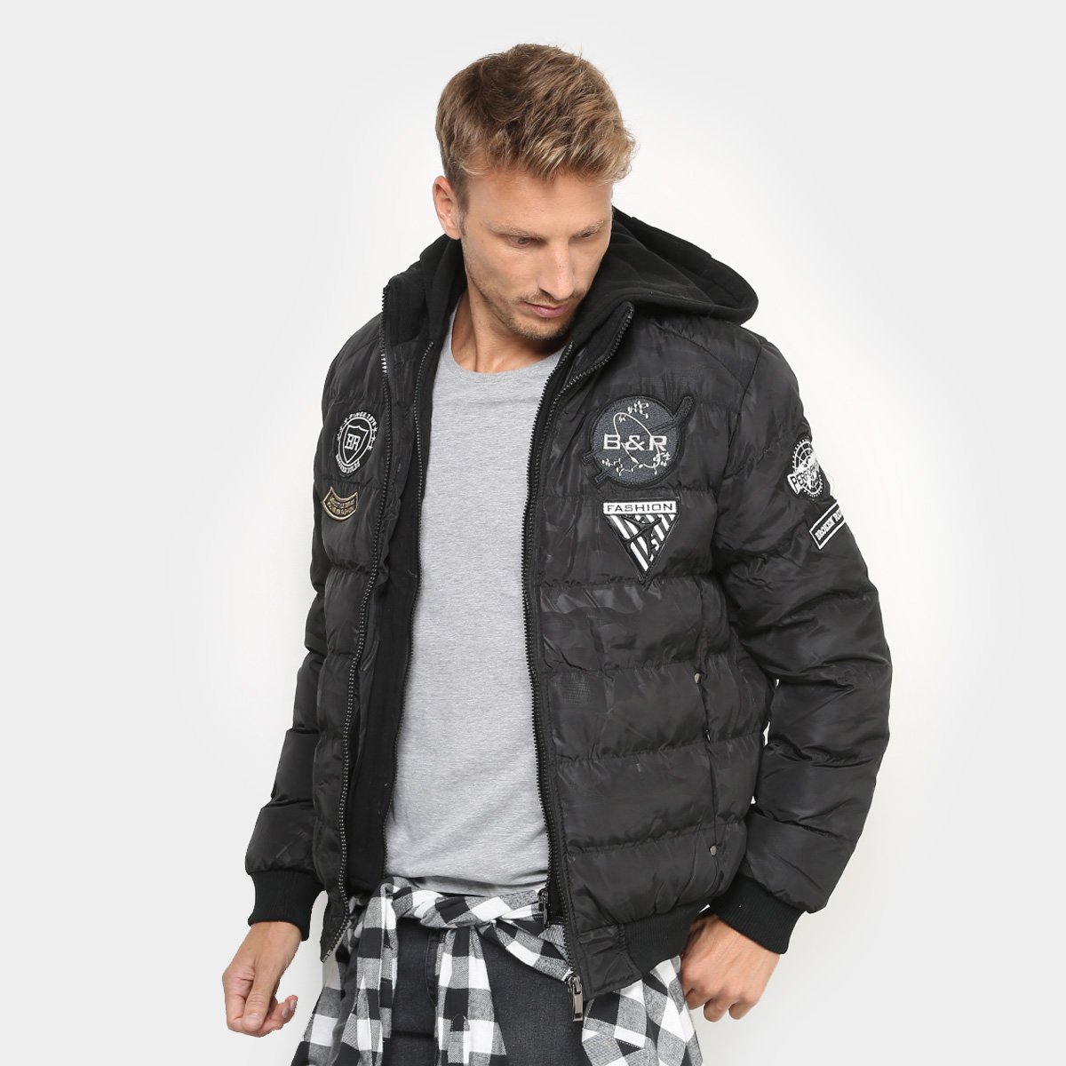 Jaqueta Broken Rules com Patch e Capuz de Moletom Masculina - Preto é ruim? Jaqueta Broken Rules com Patch e Capuz de Moletom Masculina - Preto é boa?