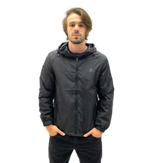 Jaqueta broken rules corta vento nylon com saquinho para viagem