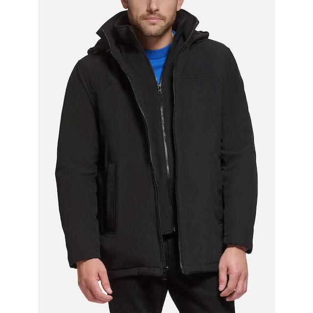 Jaqueta Calvin Klein Hooded Clássica Preta