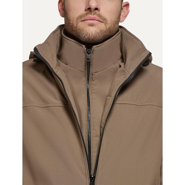Jaqueta Calvin Klein Jeans Hooded Clássica Marrom