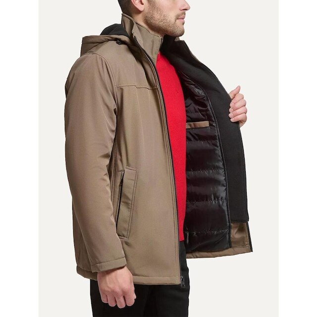 Jaqueta Calvin Klein Jeans Hooded Clássica Marrom
