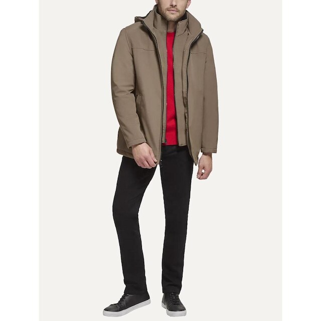 Jaqueta Calvin Klein Jeans Hooded Clássica Marrom