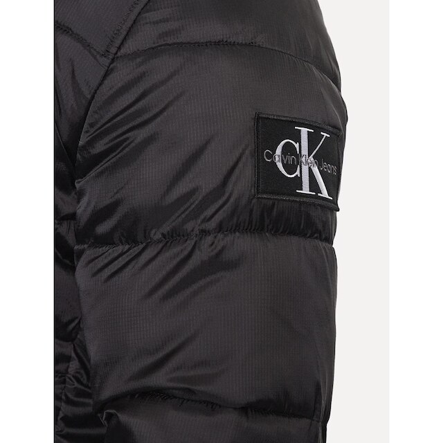 Jaqueta Calvin Klein Jeans Masculina Padded Hoodie Preta