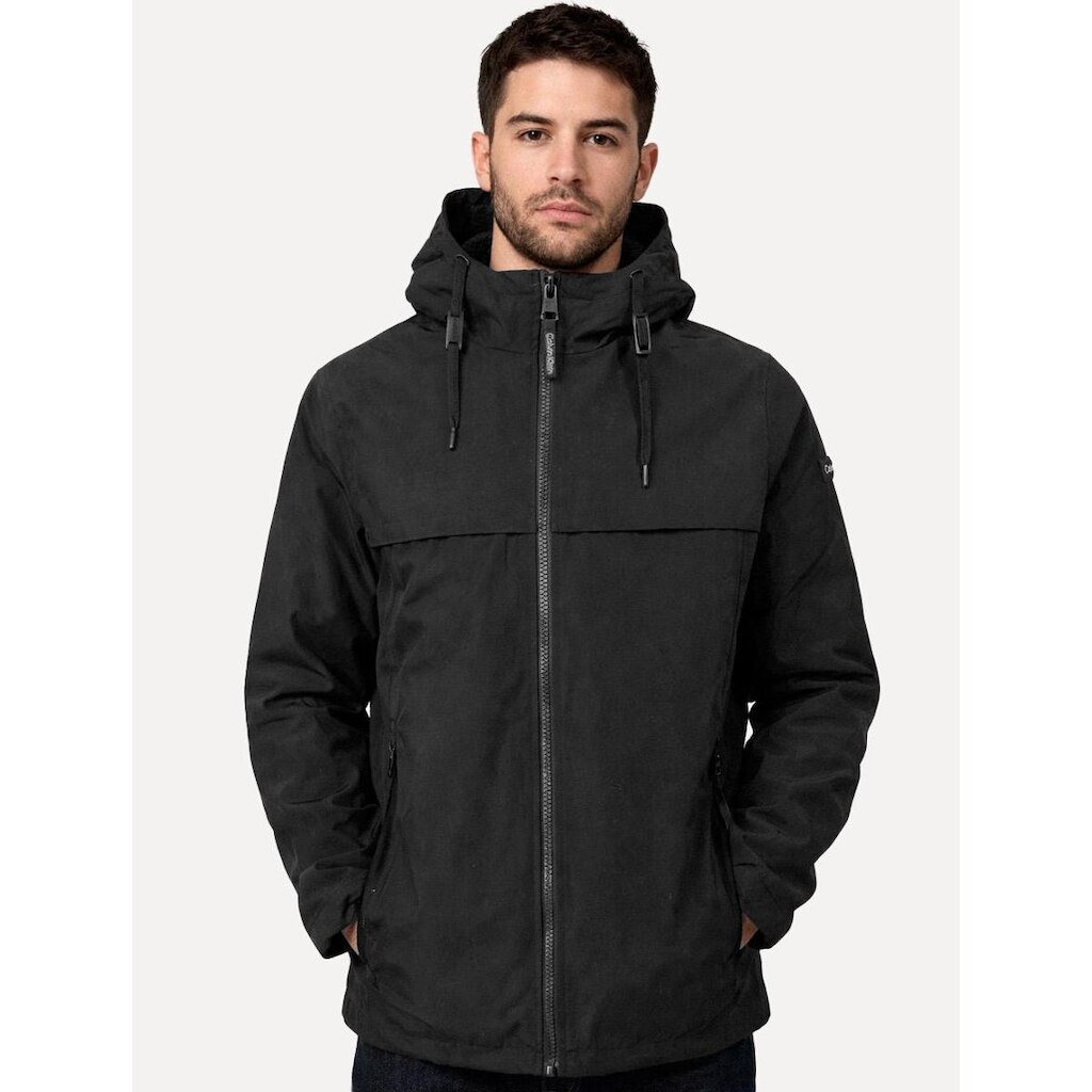 Jaqueta Calvin Klein Masculina Nylon Hoodie Windbreaker Preta CME04268 0987