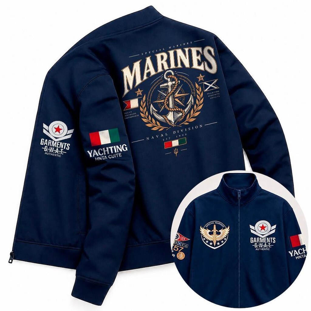 Jaqueta Casual Masculina Esportiva Dia a Dia Marinha States Estiloso Confortavel