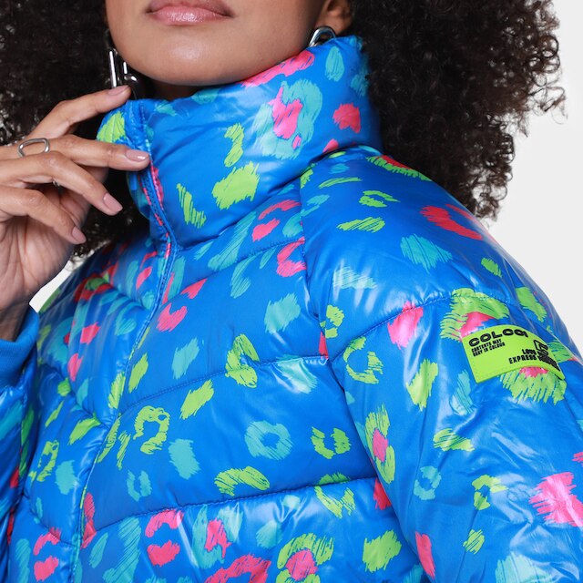 Jaqueta Colcci Puffer Estampada Feminina