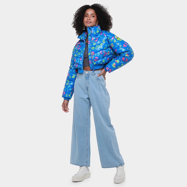 Jaqueta Colcci Puffer Estampada Feminina