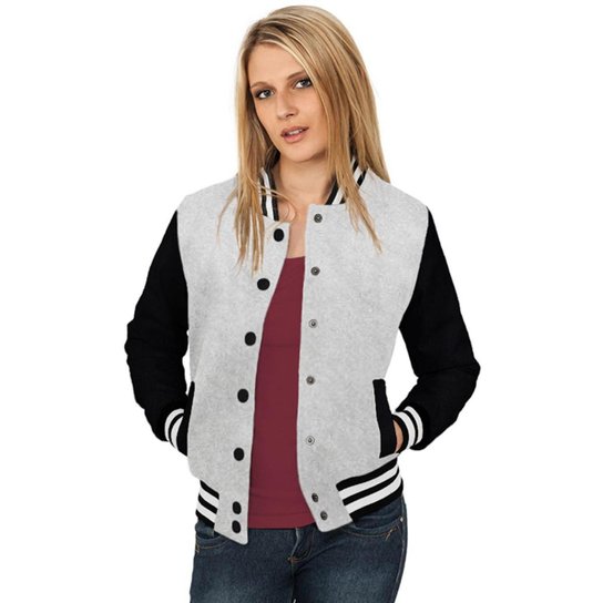 Moletom College Feminina Jaqueta College Plus Size Jaqueta College