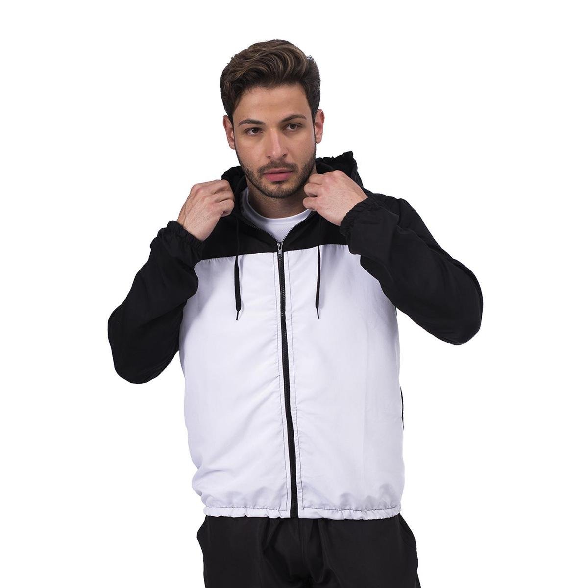 Jaqueta Corta Vento Blusa Masculina Para Moto e Caminhada - Branco Menor preço em Jaqueta Corta Vento Blusa Masculina Para Moto e Caminhada - Branco