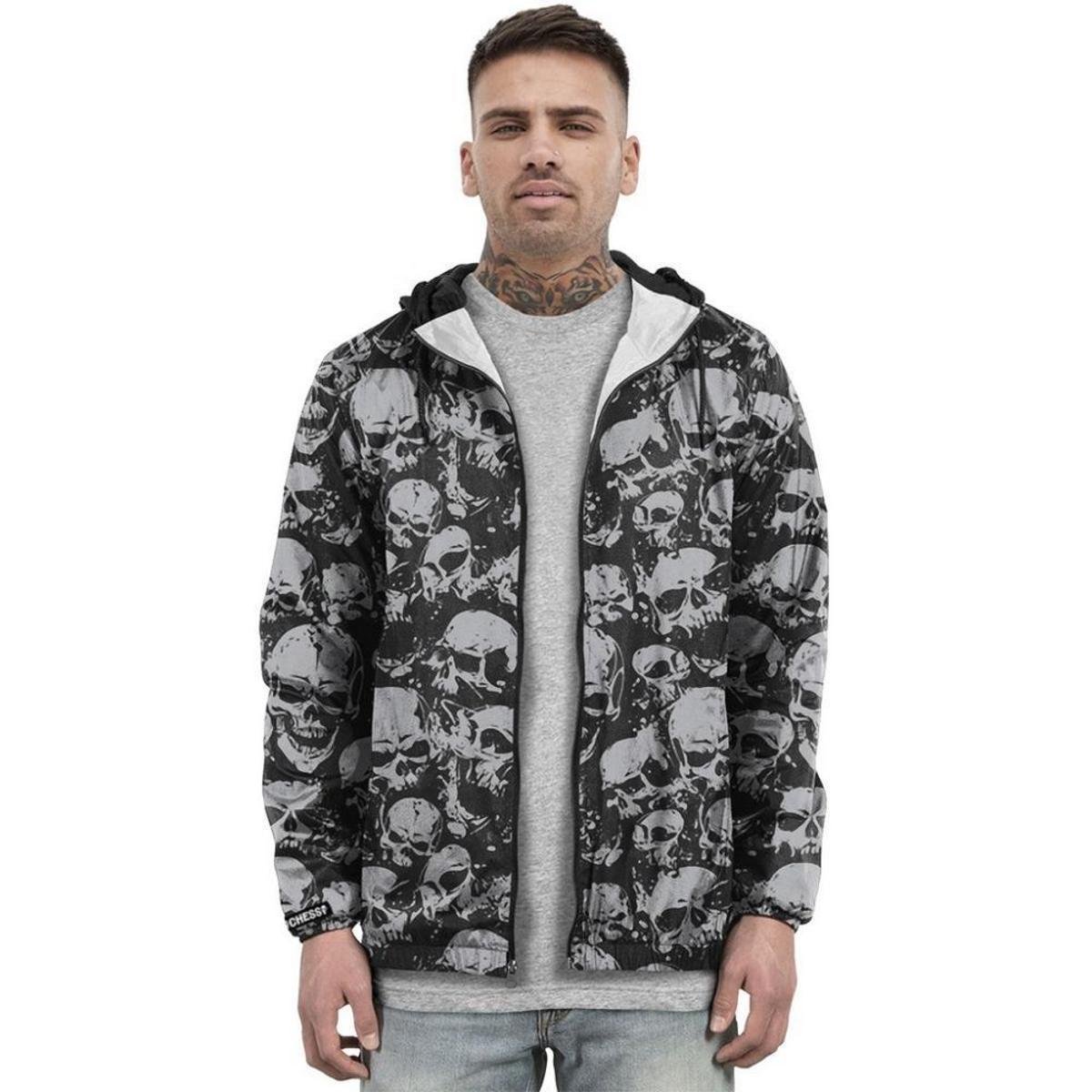Jaqueta Corta Vento Chess Clothing Caveiras Masculina Zattini