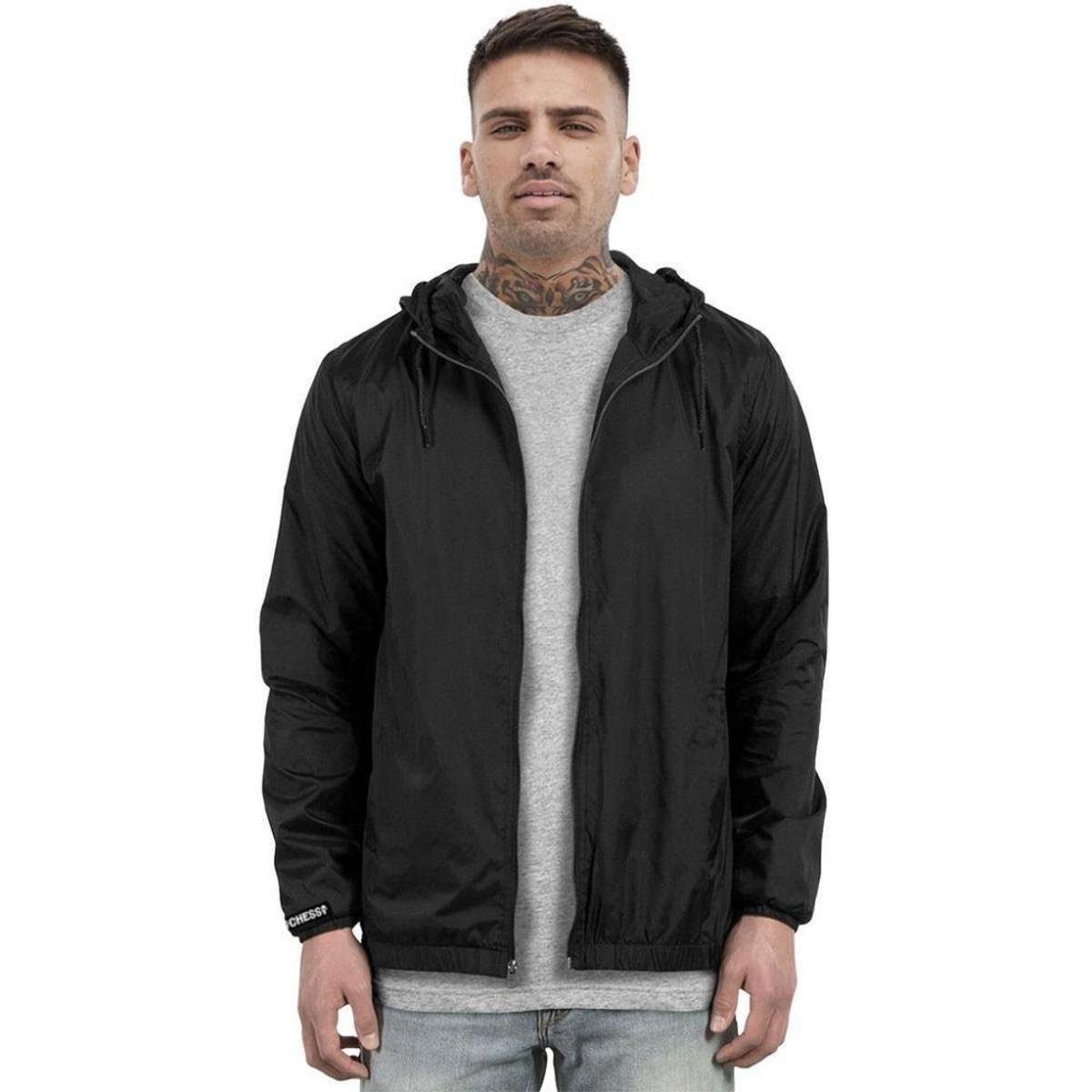 Jaqueta Corta Vento Chess Clothing Masculina - Preto Menor preço em Jaqueta Corta Vento Chess Clothing Masculina - Preto