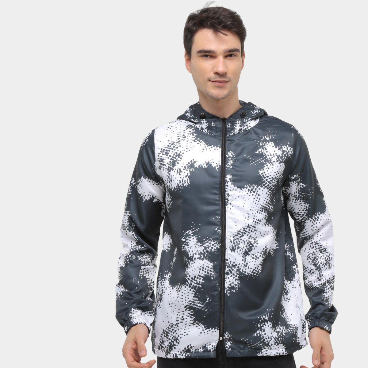 Jaqueta Corta Vento Energia Natural Esportivo Masculina - Branco+Cinza Menor preço em Jaqueta Corta Vento Energia Natural Esportivo Masculina - Branco+Cinza