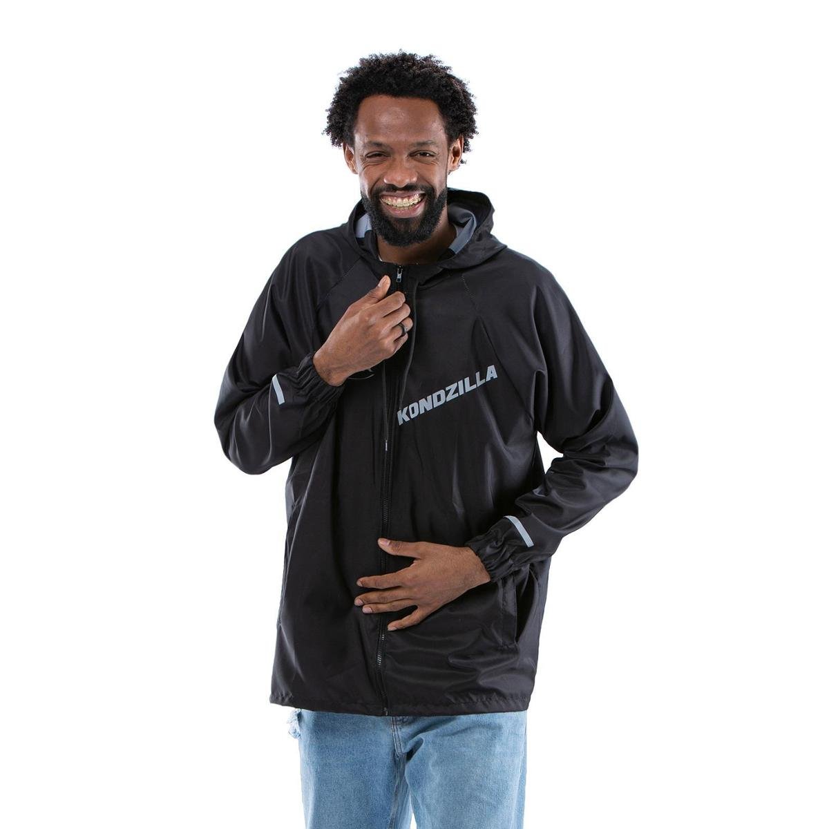 Jaqueta Corta Vento Masculina Refletiva Kondzilla Preta - Preto - GG - Preto Menor preço em Jaqueta Corta Vento Masculina Refletiva Kondzilla Preta - Preto - GG - Preto