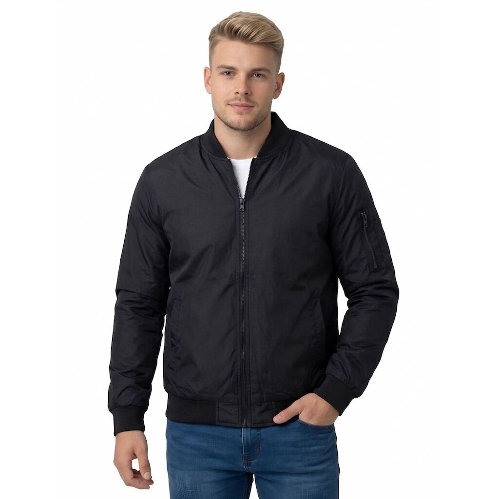Jaqueta Corta Vento Masculino Com Punho e Bolsos