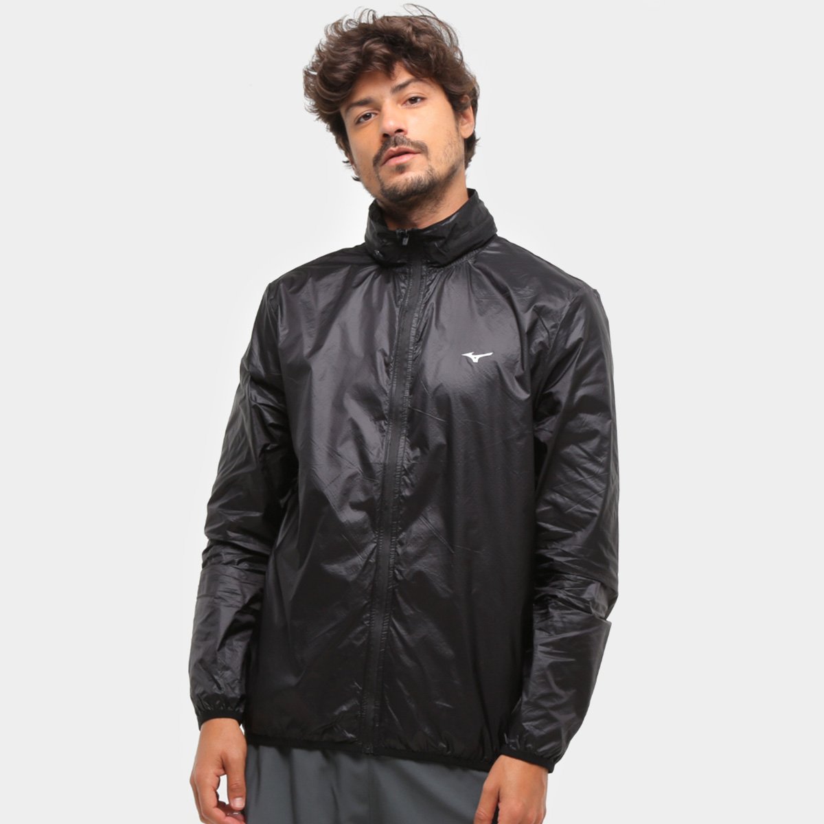 Jaqueta Corta Vento Mizuno Run Fast Masculina - Preto Menor preço em Jaqueta Corta Vento Mizuno Run Fast Masculina - Preto
