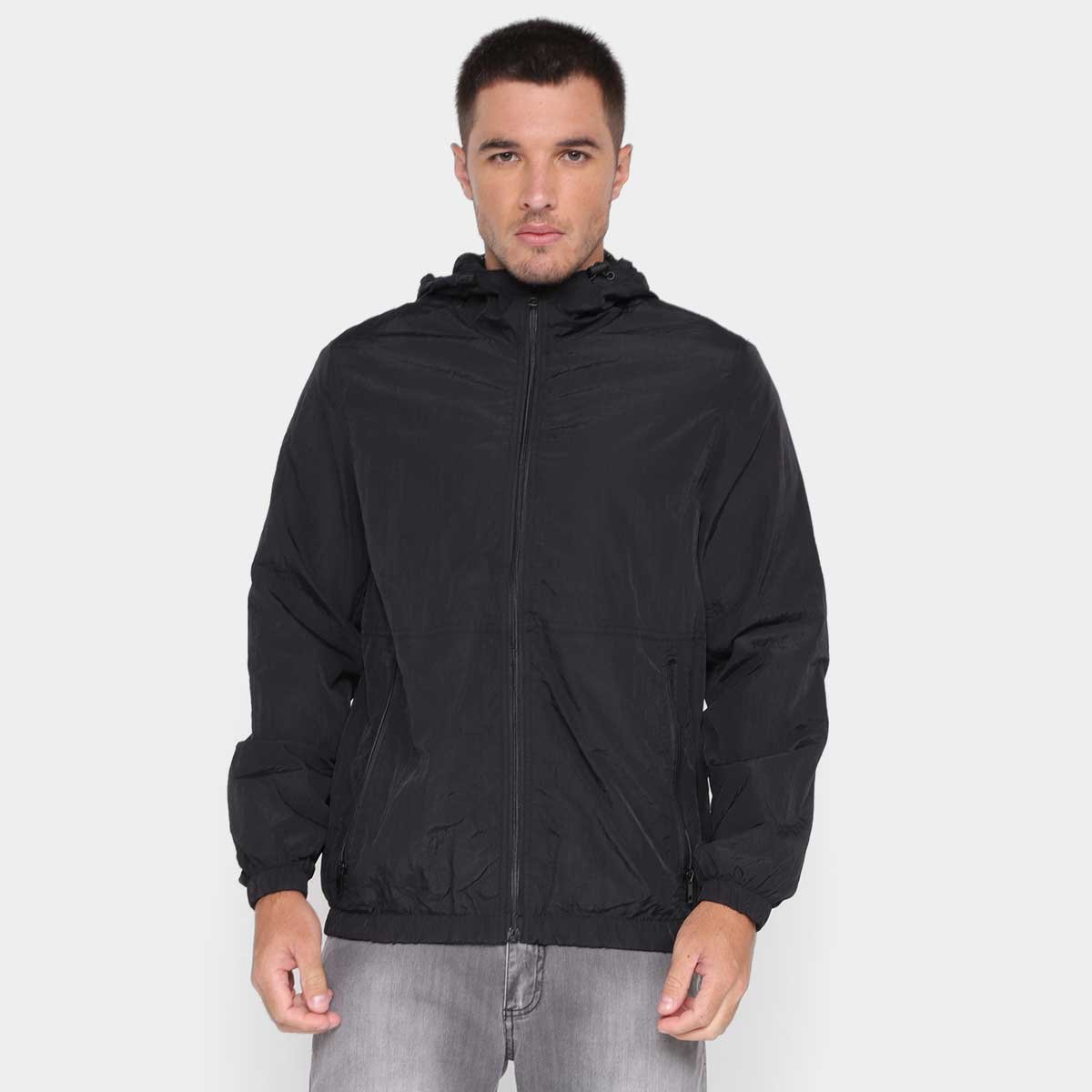 Jaqueta Corta Vento SeV Lisa Com Capuz Masculina - Preto é ruim? Jaqueta Corta Vento SeV Lisa Com Capuz Masculina - Preto é boa?