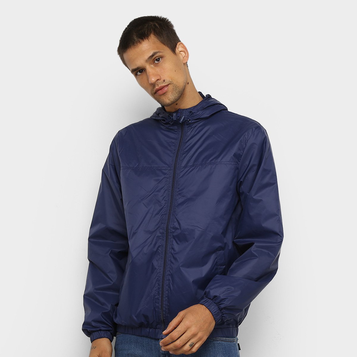 Jaqueta Corta Vento Sportwear Styles Masculina - Marinho Menor preço em Jaqueta Corta Vento Sportwear Styles Masculina - Marinho