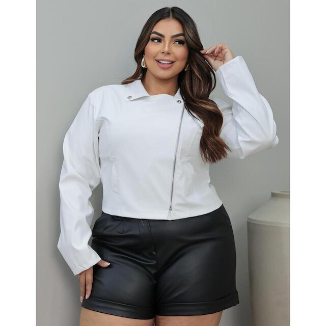 Jaqueta Courino Feminina Plus Size G1 ao G4 Estilosa