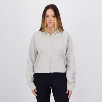 Jaqueta Cropped Puma Heather Feminina Cinza Mescla