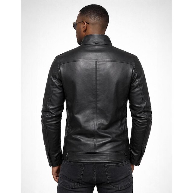 Jaqueta De Couro Masculina Motoqueiro Luxo Couro PU Importado Com Forro