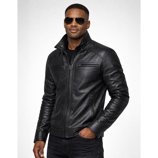 Jaqueta De Couro Masculina Motoqueiro Luxo Couro PU Importado Com Forro