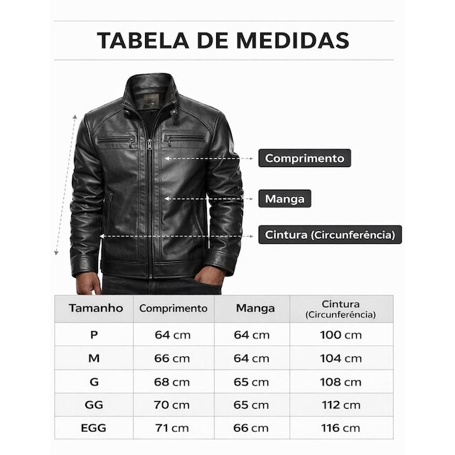 Jaqueta De Couro Masculina Motoqueiro Luxo Couro PU Importado Com Forro