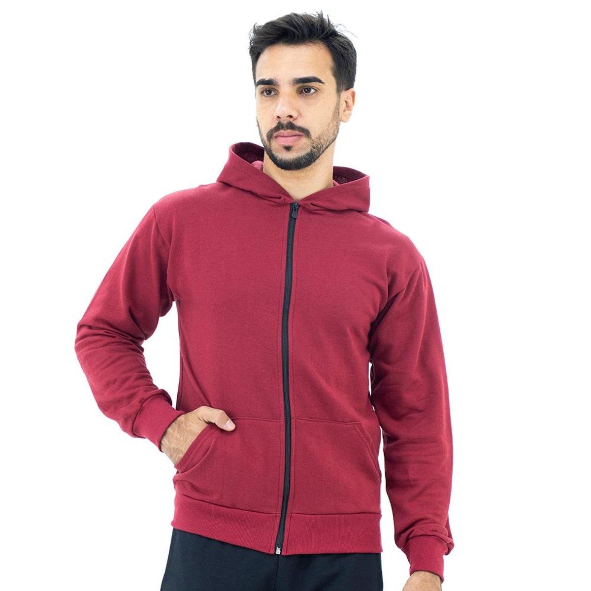 Jaqueta Dpontes Lisa Básica Moletom Masculina - Bordô Menor preço em Jaqueta Dpontes Lisa Básica Moletom Masculina - Bordô