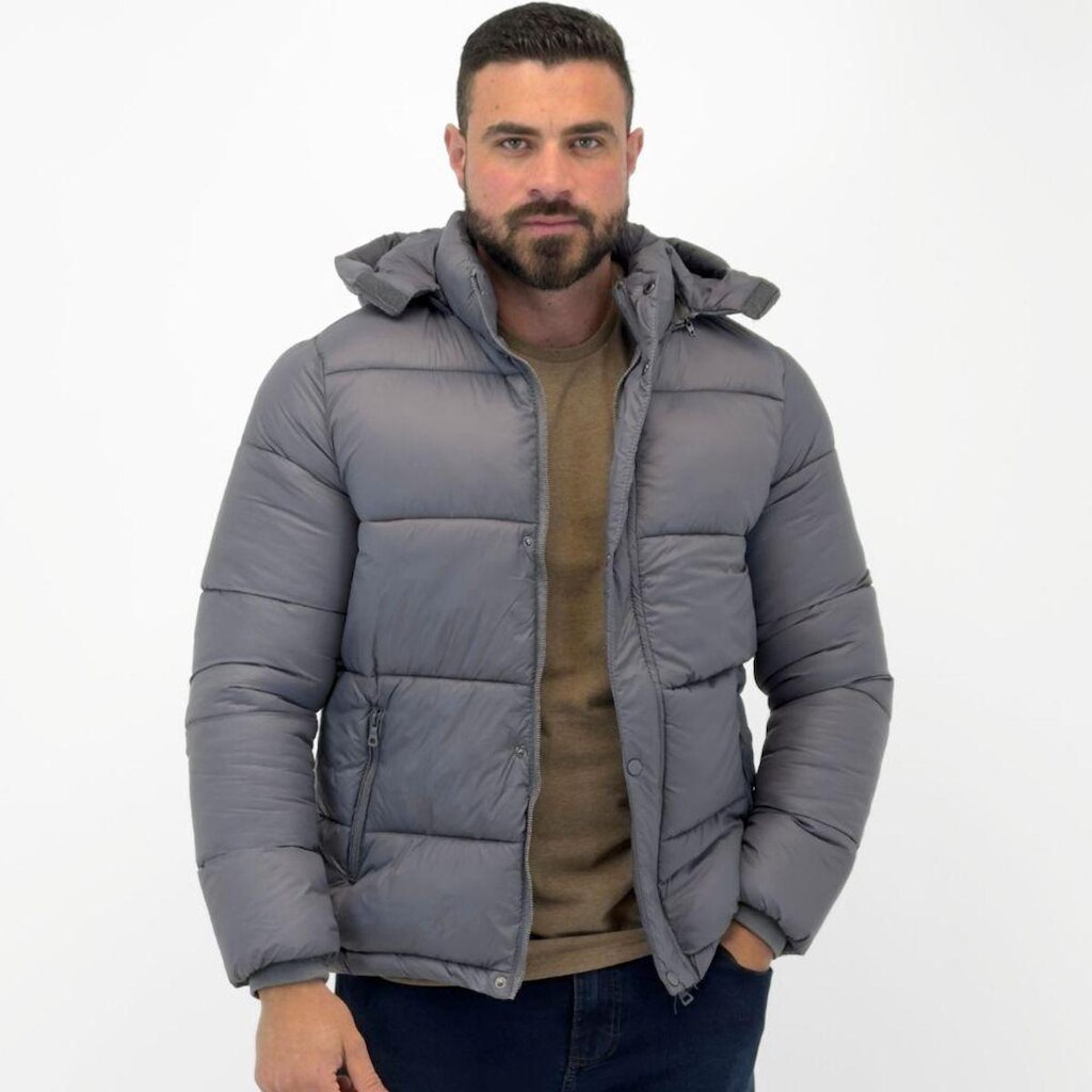 Jaqueta Dyordhana Nylon Puffer com Capuz Masculina
