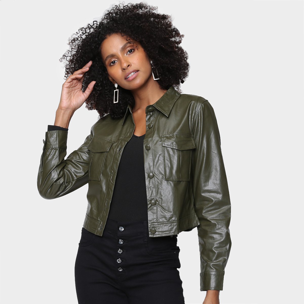 Jaqueta Eagle Rock Biker Feminina - Verde é ruim? Jaqueta Eagle Rock Biker Feminina - Verde é boa?