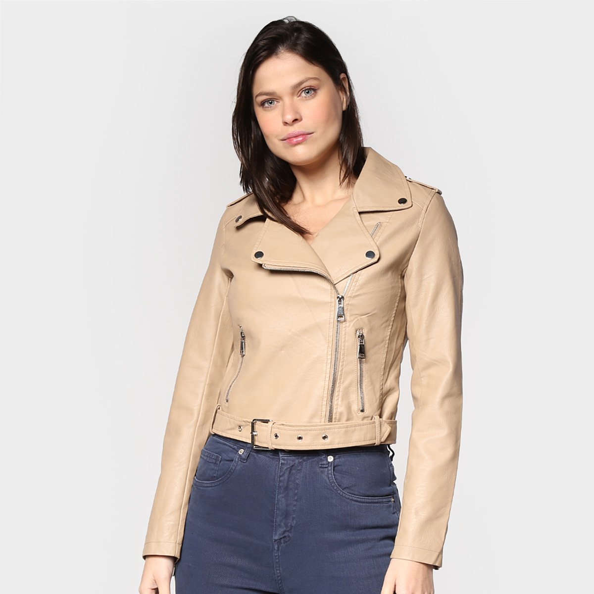Jaqueta Eagle Rock Biker Feminina - Cáqui Menor preço em Jaqueta Eagle Rock Biker Feminina - Cáqui