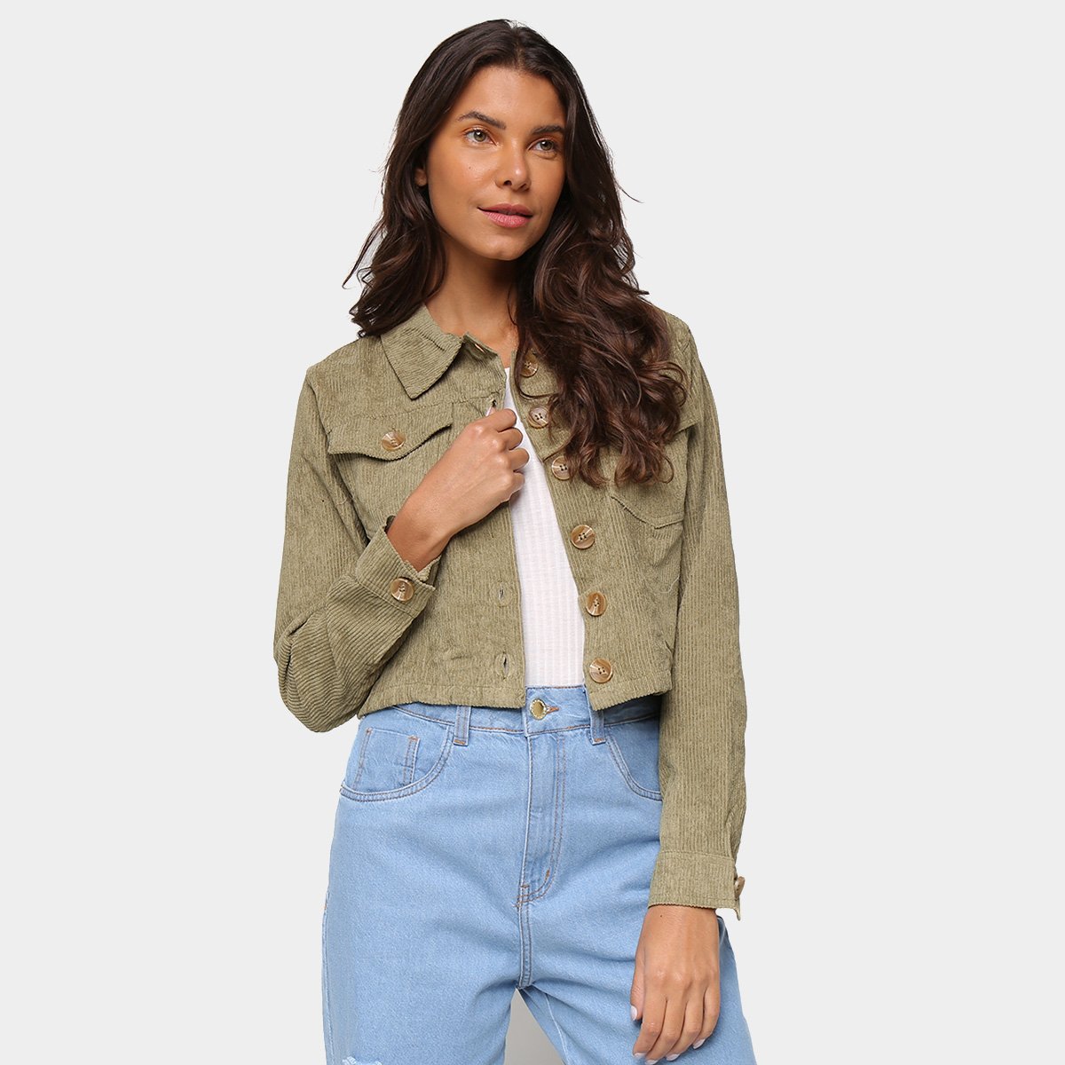 Jaqueta Eagle Rock Cropped Feminina - Verde é ruim? Jaqueta Eagle Rock Cropped Feminina - Verde é boa?