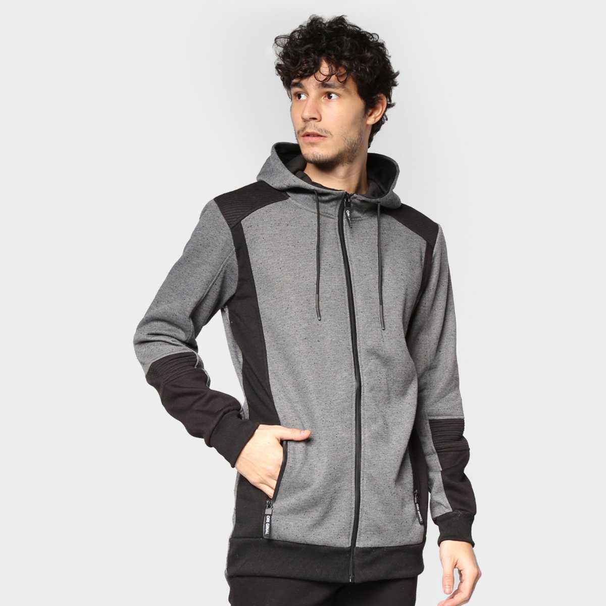 Jaqueta Eagle Rock Moletom Masculina - Cinza Menor preço em Jaqueta Eagle Rock Moletom Masculina - Cinza