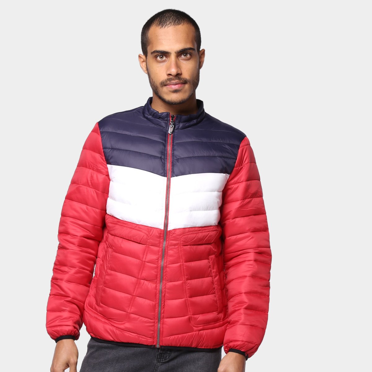 Jaqueta Eagle Rock Puffer Nylon Masculina - Vermelho Menor preço em Jaqueta Eagle Rock Puffer Nylon Masculina - Vermelho