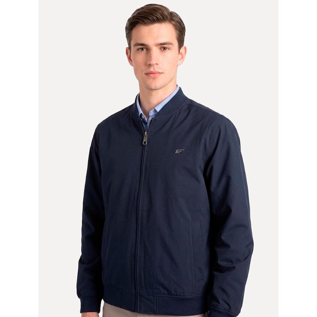 Jaqueta Ellus Masculina Tech Bomber Pin Point Azul Marinho