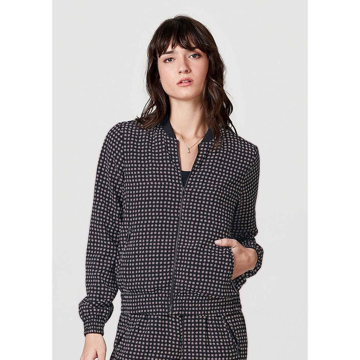 Jaqueta Estampada Com Forro Hering Feminina - Preto Menor preço em Jaqueta Estampada Com Forro Hering Feminina - Preto