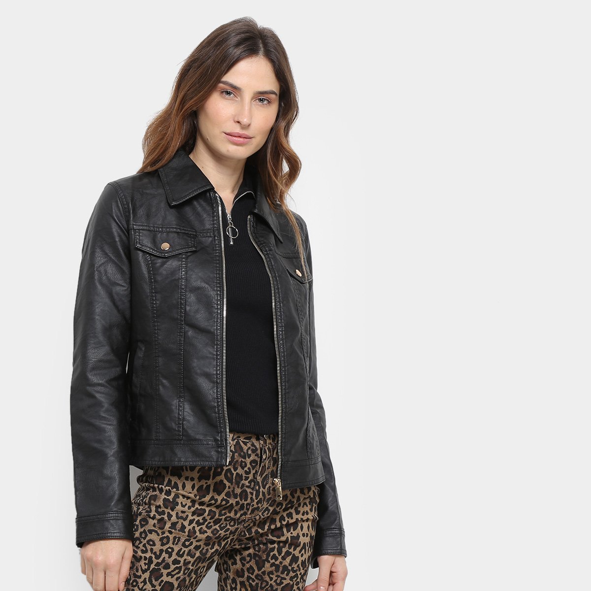 Jaqueta Facinelli Bolsos Recortes Feminina - Preto é ruim? Jaqueta Facinelli Bolsos Recortes Feminina - Preto é boa?