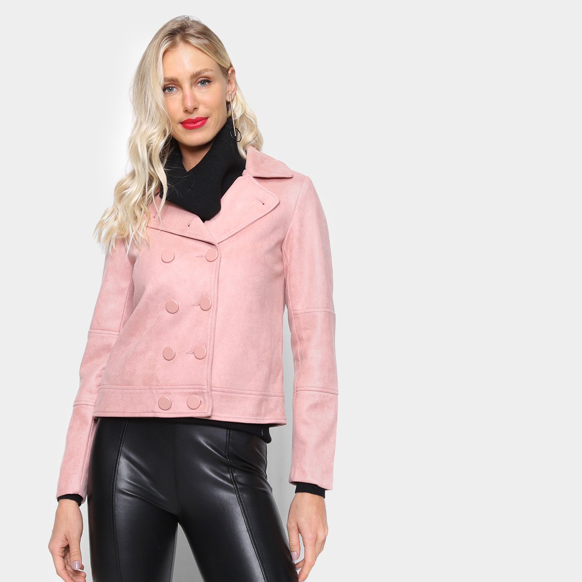 Jaqueta Facinelli Botões Feminina - Nude é ruim? Jaqueta Facinelli Botões Feminina - Nude é boa?