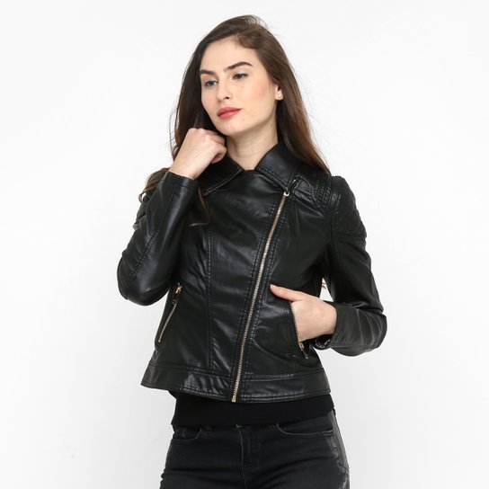 Jaqueta Facinelli Matelassê Ombro - Preto
