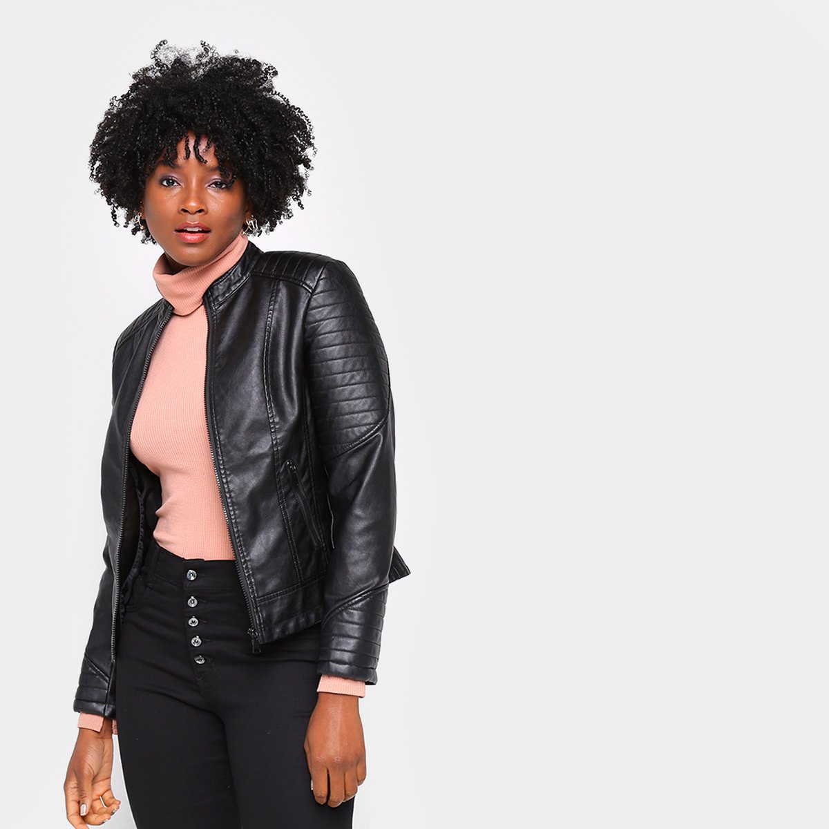 Jaqueta Facinelli PU Matelassê Feminina - Preto é ruim? Jaqueta Facinelli PU Matelassê Feminina - Preto é boa?