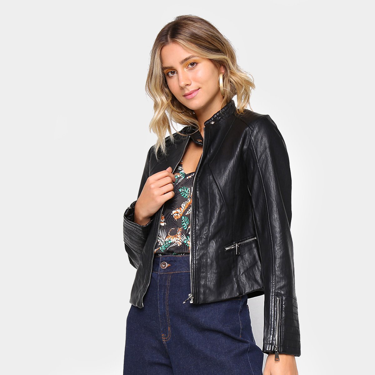 Jaqueta Facinelli PU Matelassê Manga Feminina - Preto é ruim? Jaqueta Facinelli PU Matelassê Manga Feminina - Preto é boa?