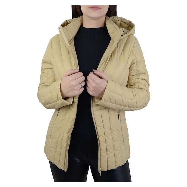 Jaqueta Feminina Alpelo Plumas Camel