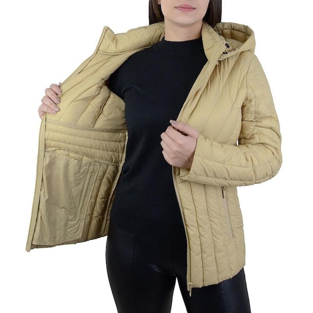 Jaqueta Feminina Alpelo Plumas Camel