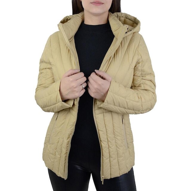Jaqueta Feminina Alpelo Plumas Camel