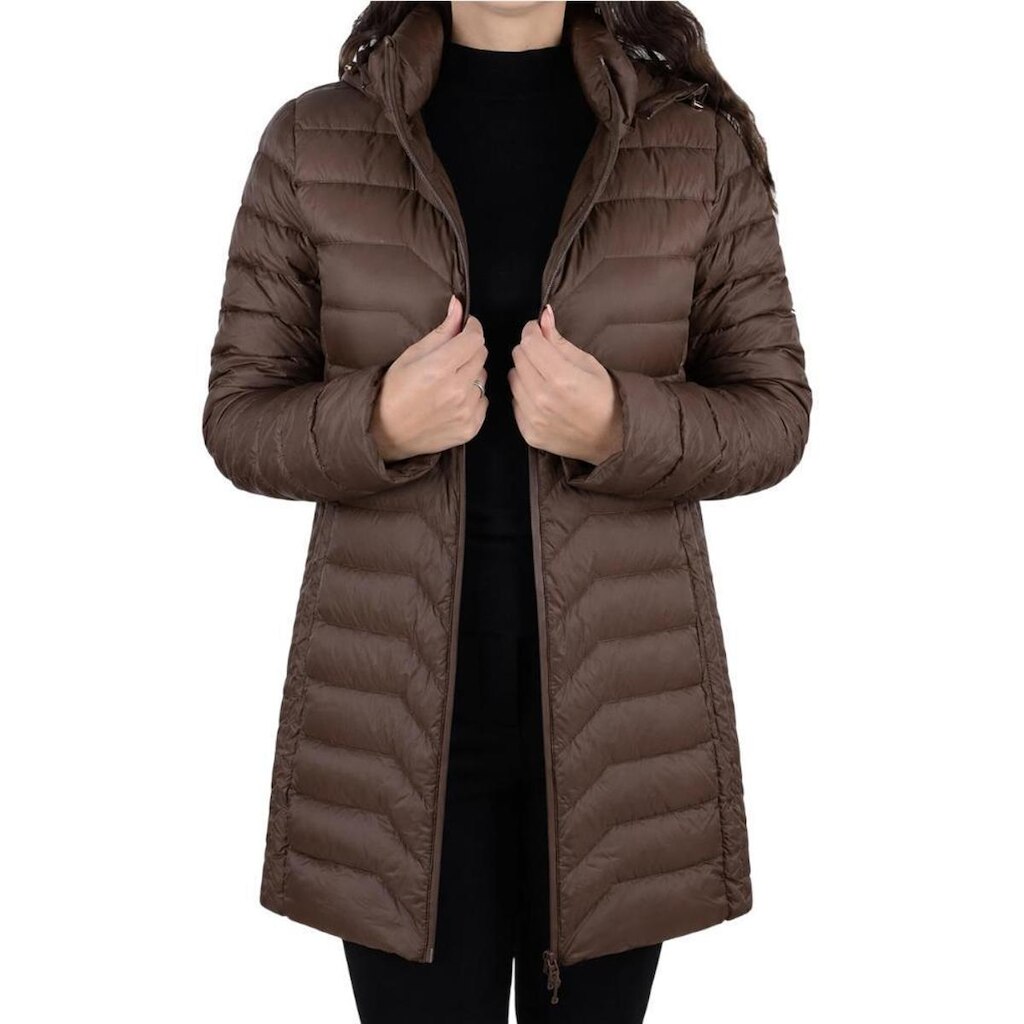 Jaqueta Feminina Alpelo Plumas Marrom Cioccolato - 205000