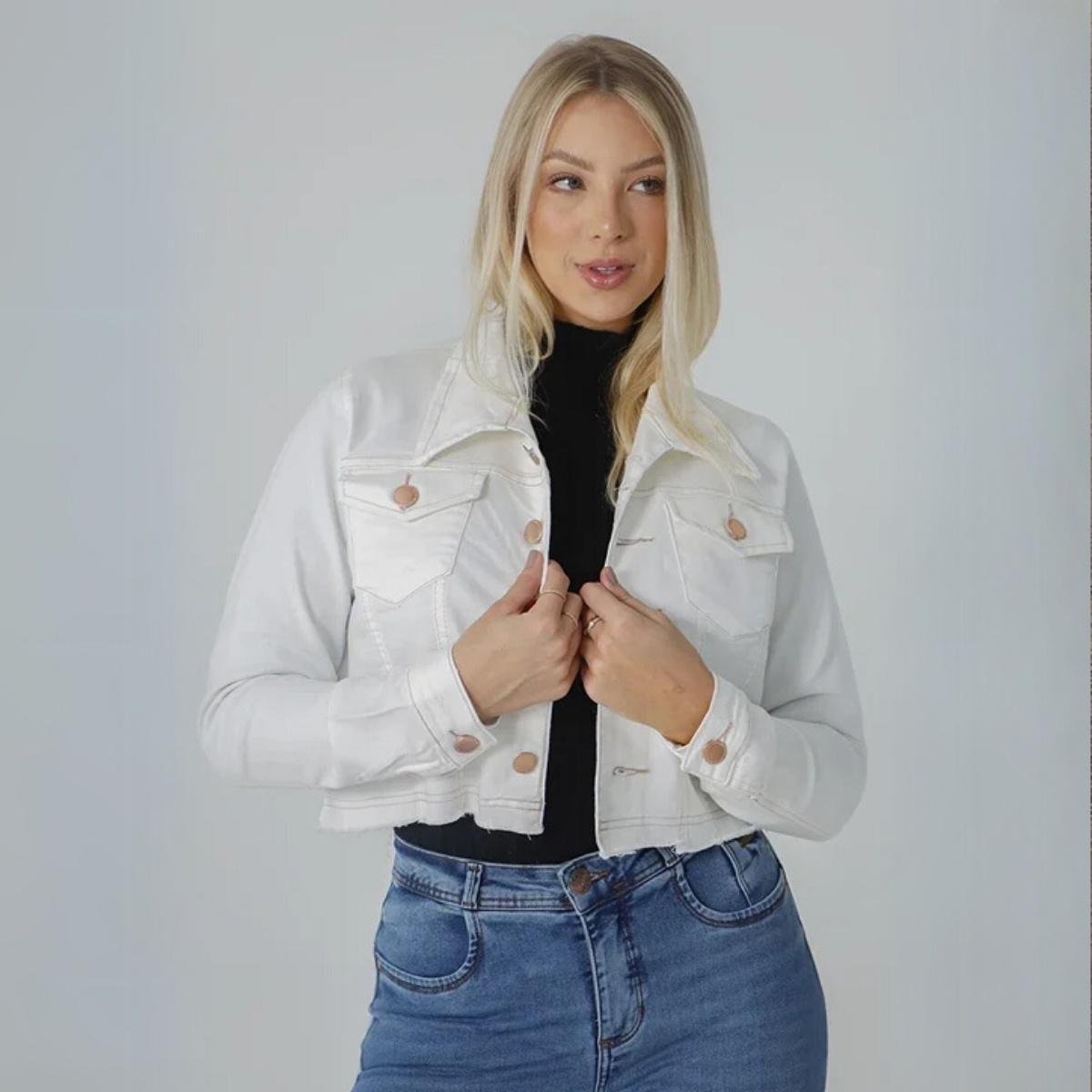 Jaqueta Branca Jeans Compre Online Zattini